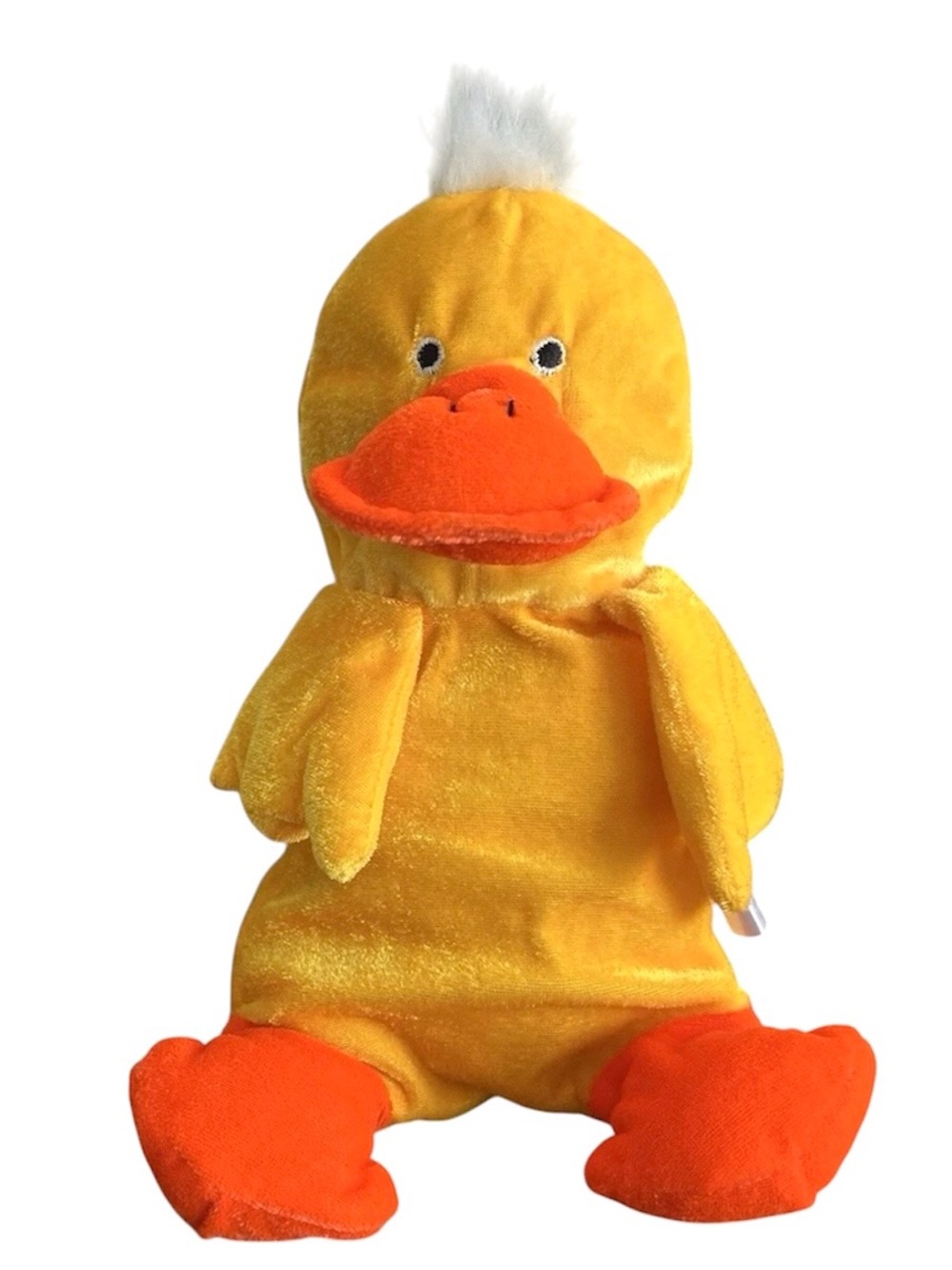 Goffa Duck Plush Stuffed Animal Yellow 9 Inch White Tuft Embroidered Eyes